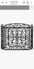 Esschert Ff27B 61 x 59 x 21cm Cast-Iron Fire Guard - Brown 