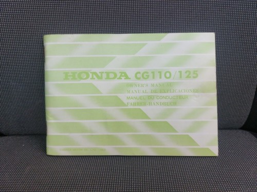 Honda cg110 cg125 - honda, owner's