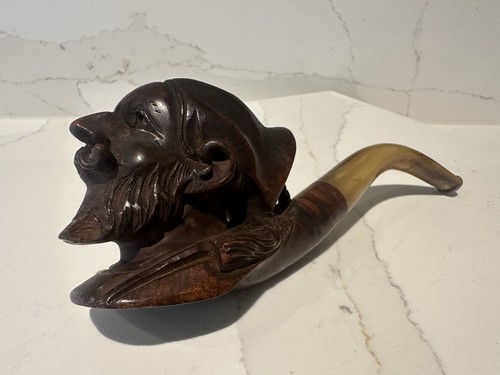 Large hand carved figural - carved,