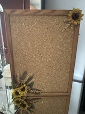  Decorative Cork Pin Board with Rustic Sunflower and Wheat Trim