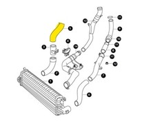 JAGUAR X-TYPE BOOST HOSE EGR VALVE TO INTERCOOLER 2.2 DIESEL ENGINE C2S26986