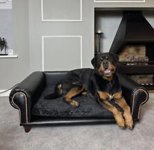 Large black faux Leather dog
