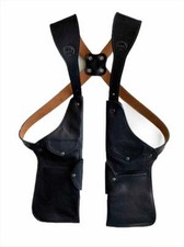 Front buttons black leather - front,