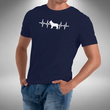 French Bulldog Heartbeat Men's T-Shirt Funny Dog Puppy Owner Animal Lover
