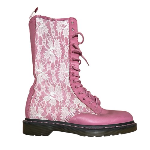 Rare hot pink white lace - pink,