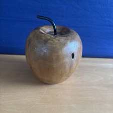 Large Wooden Apple Hand Carved