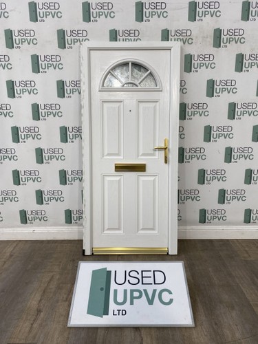 White composite front door - composite,