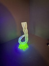Uranium Glass Bud Vase Vintage
