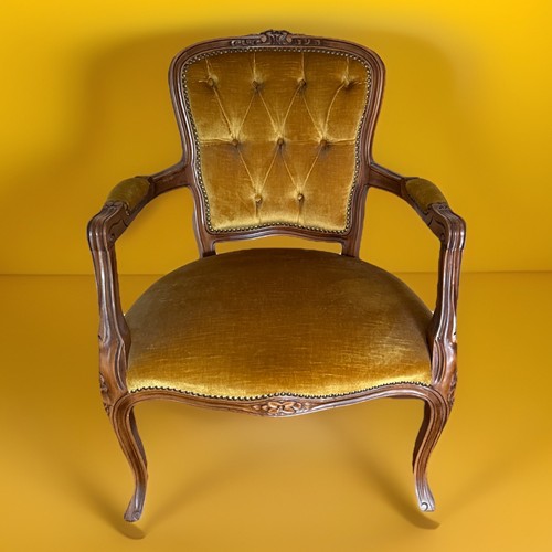 Vintage armchair carved - vintage, wood