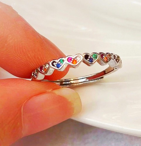 Rainbow heart adjustable - rainbow,