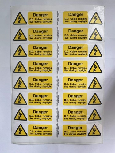 Solar electrical warning - pv,