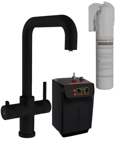 Black kitchen sink tap - black,