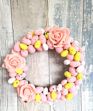 Handmade Easter Wreath for Front Door – Spring Garland