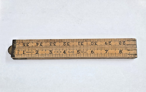 Vintage folding boxwood ruler - vintage,