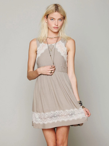 Free people georgia taupe lace - free,