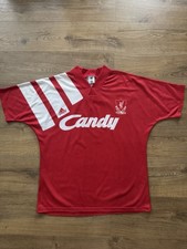 Rare Vintage Liverpool 1991/92 Candy Adidas Home Shirt 40-42 (Large) Original