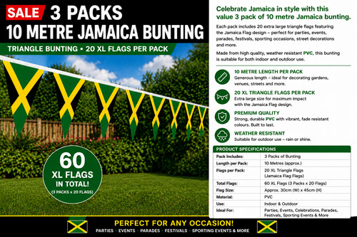 Sale 10m jamaica flag pvc - sale,