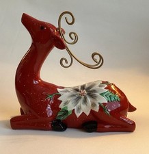 Red Pottery Sitting Christmas