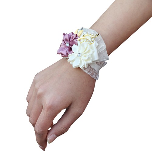 Rose flower wrist lapel - rose,
