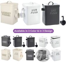 Storage Tin Caddy Box in White