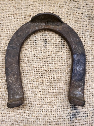 Old rusty horse shoe with - old,