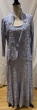 Chesca Blue dress/jacket (eve/cocktail/cruise/ball/wedding) 14/16 (24/08)