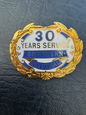 Southern National Exeter Bus 30 Years Service Hat Cap Uniform Enamel Badge