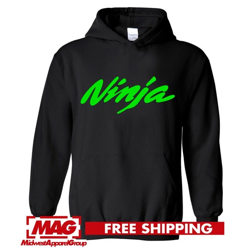 Kawasaki ninja black hoodie - kawasaki,
