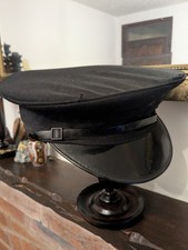 Old Black Peaked Cap