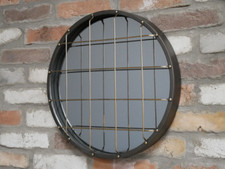 Industrial Mirror With Metal Wall Mounted Distressed Frame