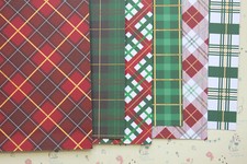 Christmas Plaid Card Stock