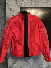Ladies Hein Gericke Red Motorcycle Jacket Size 8 (36) With Armour - Never Worn 