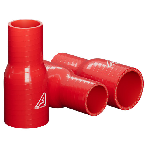 Red silicone straight reducer - red,