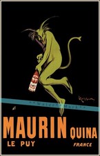 Green Devil Absinthe  1906 Quinquina Maurin Vintage Poster Print Cappiello Art
