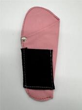 HANDMADE LEATHER KNIFE HOLSTER BELT CLIP PEN HOLDER PINK