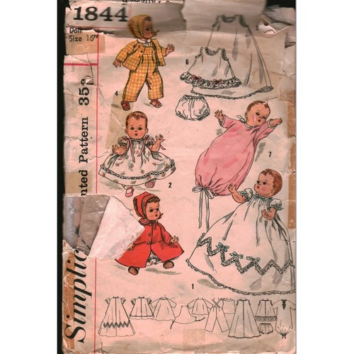Vintage simplicity 1844 - vintage, doll