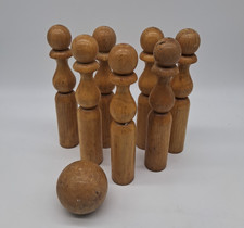 Vintage Wooden Skittles Set