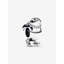 Pandora Silver Skiing Penguin
