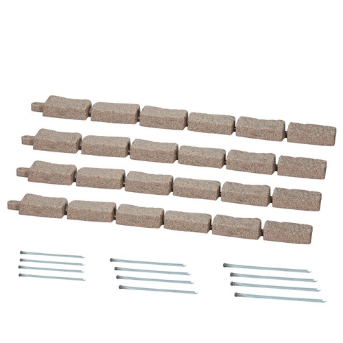 Faux stone landscape edging - landscape,