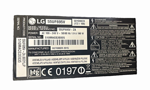 55uf695v 55in 2160p - 55in, led