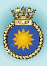 HMS APOLLO CREST ON A METAL
