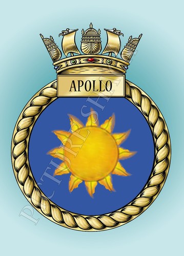 Hms apollo crest metal - hms, a