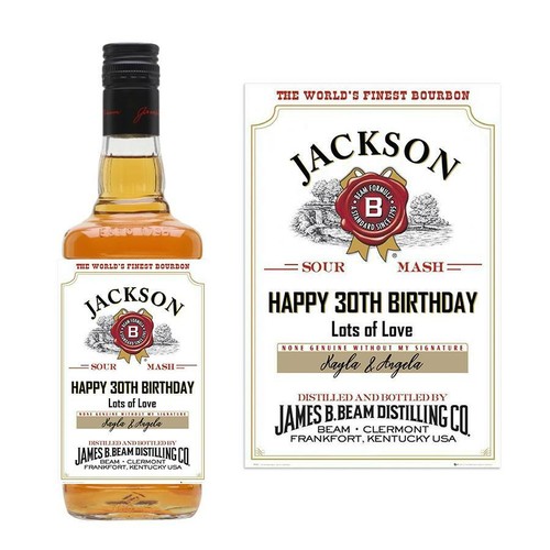 Personalised jim beam bottle - beam,
