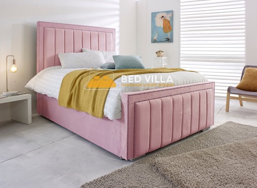 Wood plush velvet upholstered - velvet,