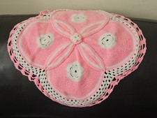 Pink crochet doily shabby chic - pink,