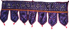 Indian Purple Elephant Toran Door Window Hanging