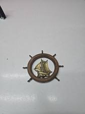 Vintage Wood &  Brass Wall