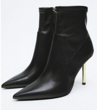 Zara Gold Heel Boots