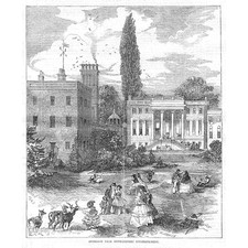 PETERSHAM The Hydropathic Establishment at Sudbrook Park - Antique Print 1857