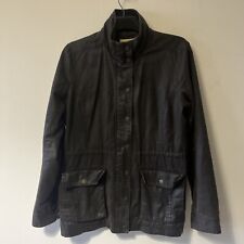 Fat Face Wax Jacket Womens 12 Brown Full Zip Country Outdoors Cotton Blend